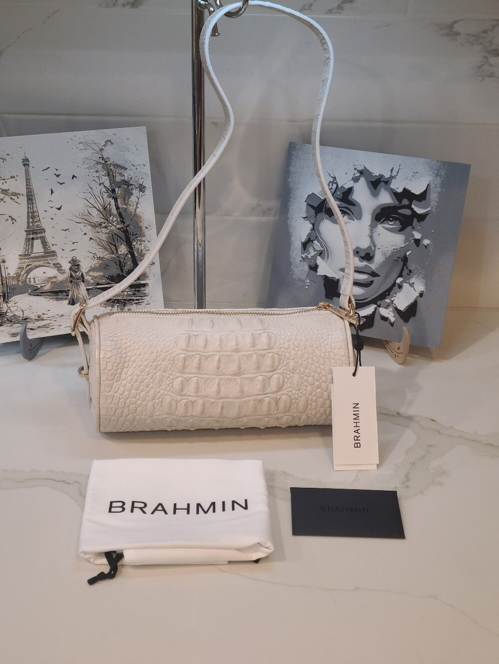 NWT Brahmin Billie Ivory Alden Road Soft Leather Cute 😍